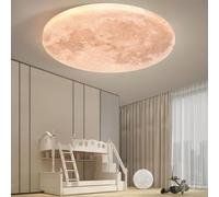 Plafoniera Luna a LED Design Moderno Lampada da soffitto a forma di Luna Lampada a Luna 3D Dimmerabile Applique da parete Decorativa Earth Moon Lampada da soffitto con telecomando,Moon design,30cm