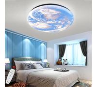 Plafoniera Luna a LED Design Moderno Lampada da soffitto a forma di Luna Lampada a Luna 3D Dimmerabile Applique da parete Decorativa Earth Moon Lampada da soffitto con telecomando,Earth design,50cm
