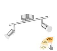 Plafoniera LUNARA a due lampade incl. lampade LED GU10 bianco caldo dimmerabili