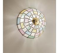 Plafoniera Madreperla Decorato Multicolor D. 30 Cm