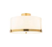 Plafoniera Marcel By Rydéns, ottone/bianco, vetro, metallo By Rydéns