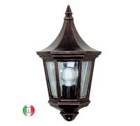 Plafoniera media a parete esterno fusione alluminio Savona C301 Italy