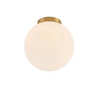 Plafoniera 'Meriala' dimmerabile colore Bianco, in Vetro ad es. Soggiorno & Sala da pranzo (1 luce, E27) di Lindby | plafoniera, lampada