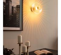 LEDKIA LIGHTING Plafoniera Metallo e Vetro Prometeo per Soggiorno, Cucina Trasparente