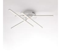 Plafoniera Mikado Ø 65 x H.10 cm, Bianco, Metallo e Alluminio Laccato, LED 40W 3500 Lumen 4000K