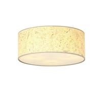 Plafoniera Minimal 3 Luci Ladone Acciaio Bianco E Beige Effetto Sughero