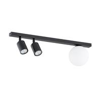 Plafoniera Minimal 3 Luci Sobek In Acciaio Nero E14+Gu10 [EEK: A++]