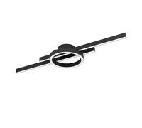 Plafoniera Minimal Amandolo Alluminio Nero Luce Led Integrato 23,5W [EEK: A++]