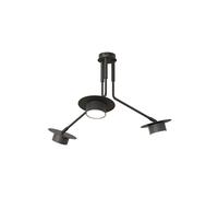 Plafoniera Minimal Cerere Acciaio Nero 3 Luci Gx53 Ip20