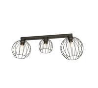 Plafoniera Minimal Industrial Geb 3 Luci Lineari Nera [EEK: A++]