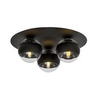 Plafoniera Minimal Mnemosine Acciaio Nero 3 Luci E14 Ip20 [EEK: A++]