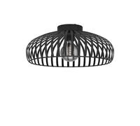 Plafoniera Minimal Mogano 3 Acciaio Nero 1 Luce E27