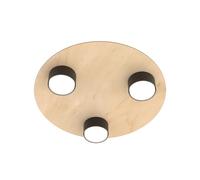 Plafoniera Minimal Persefone Acciaio Nero 3 Luci Gx53 Ip20