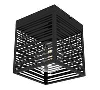 Plafoniera Minimal Piedritas Acciaio Nero 1 Luce E27