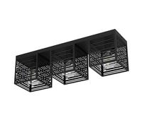 Plafoniera Minimal Piedritas Acciaio Nero 3 Luci E27
