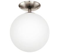 Plafoniera Minimal Rondo Acciaio Nichel Satinato 1 Luce E27