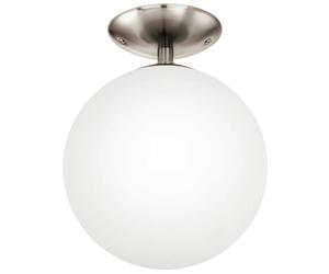 Plafoniera Minimal Rondo Acciaio Nichel Satinato 1 Luce E27