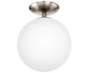 Plafoniera Minimal Rondo Acciaio Nichel Satinato 1 Luce E27 [EEK: A++]