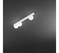 Plafoniera Minimal Snooky Metallo Bianco 3 Luci G9 Ip20