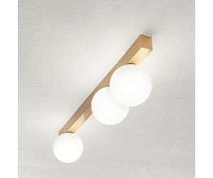 Plafoniera Minimal Snooky Metallo Oro 3 Luci G9 Ip20
