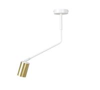 Plafoniera Minimal Tenjin Acciaio Bianco 1 Luce Gu10 Ip20