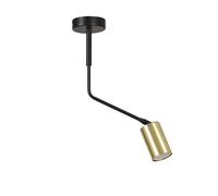 Plafoniera Minimal Tenjin Acciaio Nero 1 Luce Gu10 Ip20