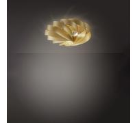 Plafoniera Moderna 1 Luce Flat In Polilux Oro D40 Made In Italy