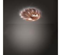 Plafoniera Moderna 1 Luce Flat In Polilux Rame D40 Made In Italy