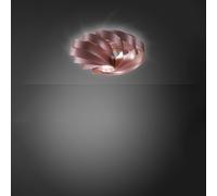 Plafoniera Moderna 1 Luce Flat In Polilux Rosa Metallico D50 Made In Italy [EEK: A++]