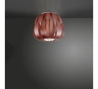Plafoniera Moderna 1 Luce Queen In Polilux Rosa Metallico D25 Made In Italy