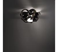 Plafoniera Moderna 2 Luci Cloud D75 In Polilux Nero Made In Italy [EEK: A++]