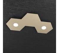 Plafoniera Moderna 3 Moduli Hexagon Metallo Sabbia 2 Luci Led 12X2W