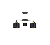 Plafoniera moderna 3x E27 SIMPLY BLACK/GOLD 2346
