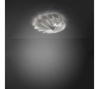 Plafoniera Moderna 5 Luci Flat In Polilux Silver D100 Made In Italy