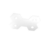 Plafoniera Moderna 5 Moduli Hexagon Metallo Bianco 4 Luci Led 12X4W