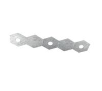 Plafoniera Moderna 5 Moduli Hexagon Metallo Foglia Argento 3 Luci Led 12X3W