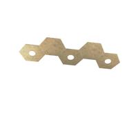 Plafoniera Moderna 5 Moduli Hexagon Metallo Foglia Oro 3 Luci Led 12X3W