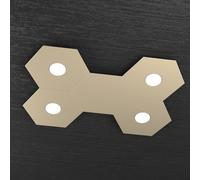 Plafoniera Moderna 5 Moduli Hexagon Metallo Sabbia 4 Luci Led 12X4W [EEK: A++]