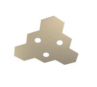 HEXAGON APPLIQUE-PLAFONIERA 3 LUCI + 3 DECORATIVO SABBIA 1142-3L3D-SA