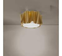 Plafoniera Moderna A 1 Luce Folio In Polilux Oro D60 Made In Italy
