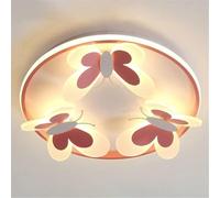 Plafoniera Moderna A Forma di Farfalla LED con Terza Marcia Dimmerabile Lampada da Soffitto Rosa con Motivo A Cartoni Animati per Cameretta Dei Bambini Asilo
