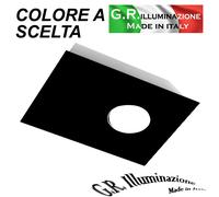 PLAFONIERA MODERNA A LED 1 LUCE CORTEN - NERO - BIANCO 20x25 cm LAMPADARIO Pluto [EEK: A+++]