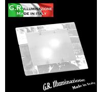 PLAFONIERA MODERNA A LED 2 L. Ø35 LAMPADARIO IN VETRO SATINATO E BIANCO S. Marco [EEK: A+++]