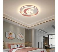 Plafoniera moderna a LED 3 colori Stelle Luna Camera da letto per bambini Lampada da soffitto semimontata Camera da letto creativa Hotel Lampadario a soffitto Soggiorno Apparecchio di illuminazione
