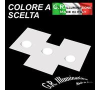 PLAFONIERA MODERNA A LED 3 LUCI CORTEN - NERO - BIANCO 37x50 cm LAMPADARIO Pluto