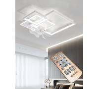 Plafoniera moderna a led con ventilatore da soffitto cambia 3 luci telecomando [EEK: A+]