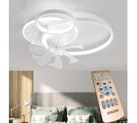 Plafoniera moderna a led con ventilatore da soffitto cambia 3 luci telecomando [EEK: A+]
