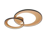 Plafoniera moderna a led design nero oro TR121