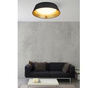 Plafoniera moderna a led in tessuto nero TR089