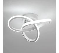 Plafoniera moderna a LED, lampada da soffitto in alluminio con foglia di trifoglio 22W 2200LM, luce interna bianca 6500K, per camera da letto, soggiorno, studio